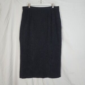 PSALM:CIV Size 18W Glitter Heavyweight Knit Viscose Blend‎ Midi Straight Skirt